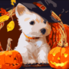 Halloween Dog Puppy Paint by Numbers Kit