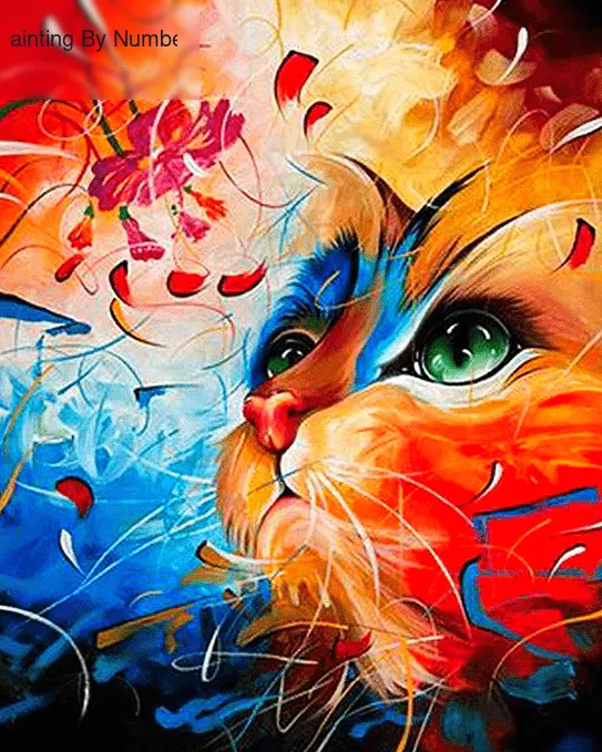 Paint by Numbers Kit Abstract Cat - Painting By Number