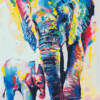 Abstract Elephant Paint by Numbers Kit