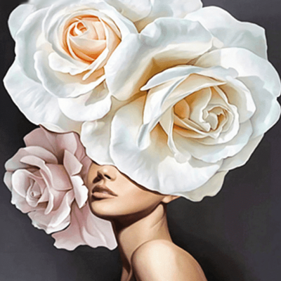 Abstract Flower Girl Paint by Numbers Kit - DIY Art