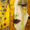 Paint by Numbers Kit Abstract Golden Beauty