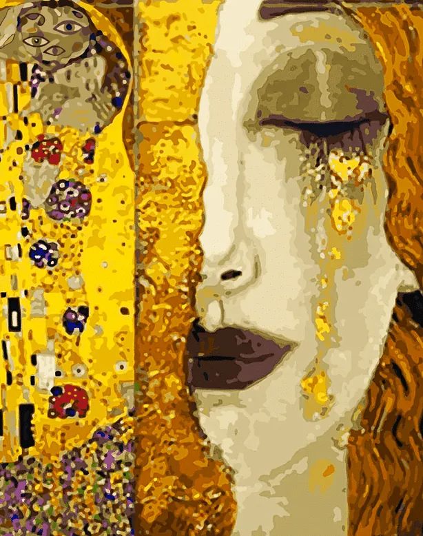 Abstract Golden Beauty Paint by Numbers Kit - DIY Art