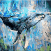 Abstract Whales Paint by Numbers Kit