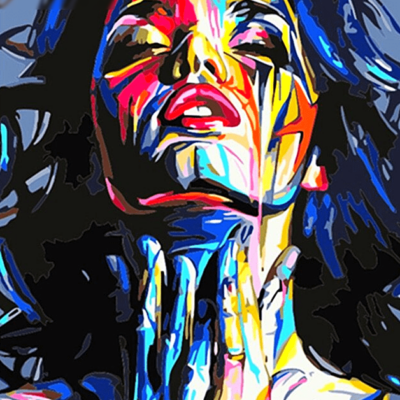 Abstract Woman Portrait Paint by Numbers Kit - DIY Art