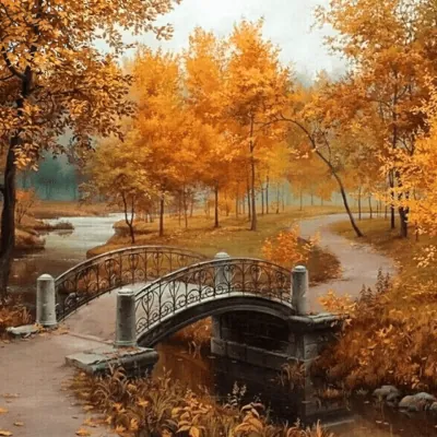 Autumn Scenery Paint by Numbers Kit - DIY Art