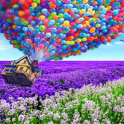 Balloon Landscape Paint by Numbers Kit - DIY Art
