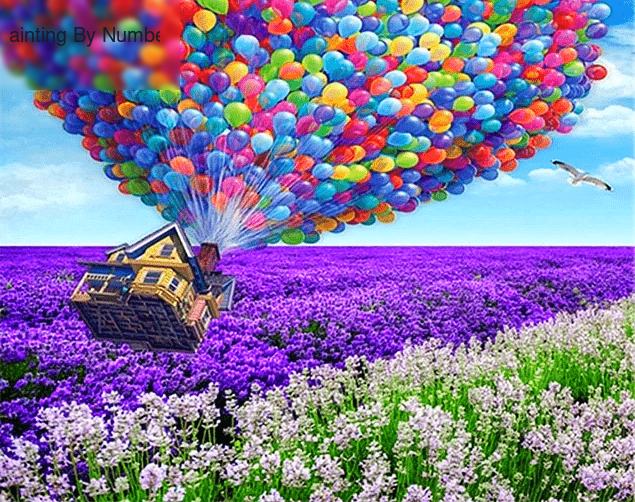 Balloon Landscape Paint by Numbers Kit - DIY Art