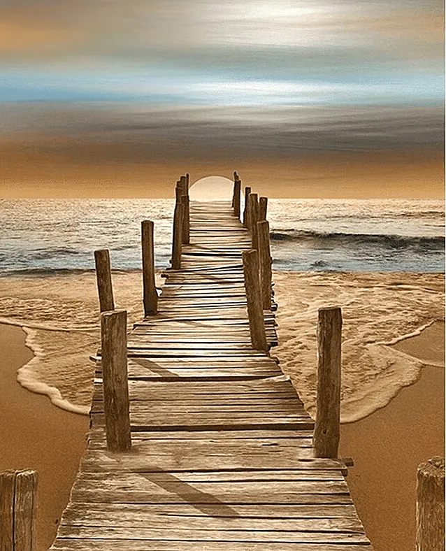 Kit Pintar por Números Paisaje con Puente