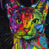 Paint by Numbers Kit Colorful Abstract Cat