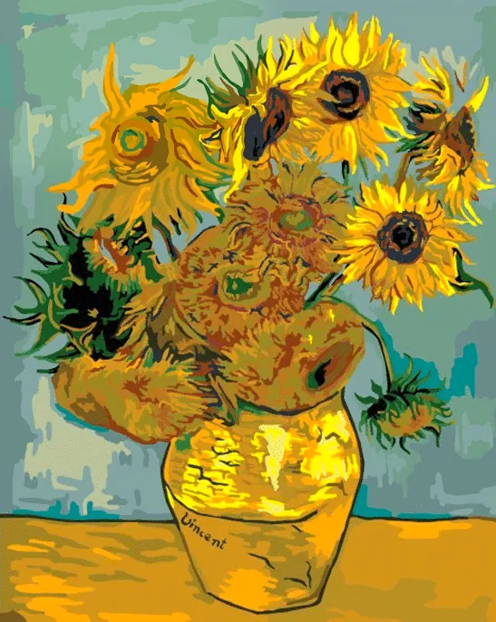 Sunflowers by Van Gogh Paint by Numbers Kit - DIY Art