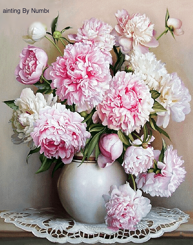 Flowers Paint by Numbers Kit - DIY Art