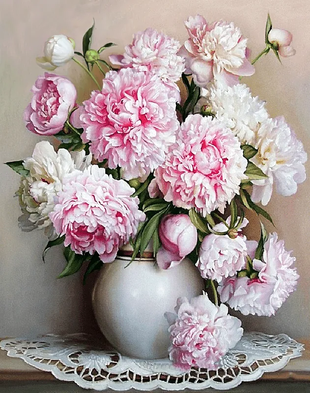 Flowers Paint by Numbers Kit - DIY Art