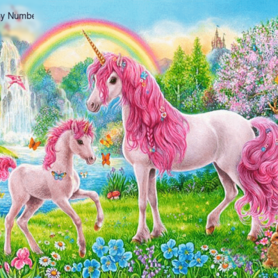 Paint by Numbers Kit for Kids Pink Unicorn - Painting By Number