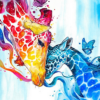 Paint by Numbers Kit Giraffe Mom & Baby