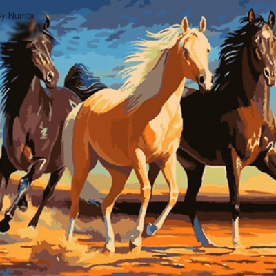 Horses Paint by Numbers Kit - DIY Art