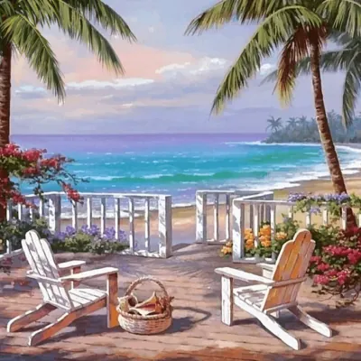 Paint by Numbers Kit Landscape Seaside - Painting By Number