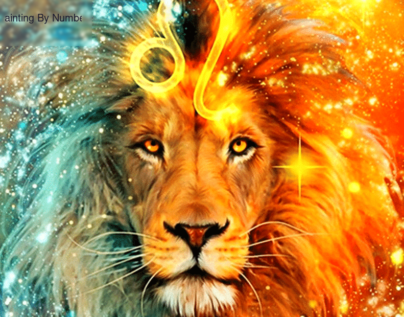 Mighty Lion Paint by Numbers Kit - DIY Art