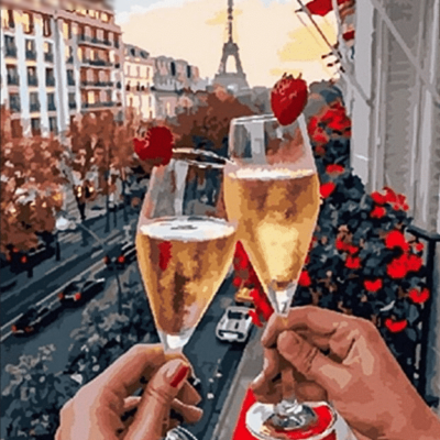 Paris Celebration Paint by Numbers Kit - DIY Art