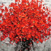 Red Fire Flowers Paint by Numbers Kit