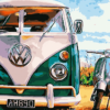 Paint by Numbers Kit Retro Van Still Life