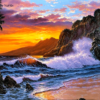 Paint by Numbers Kit Seaside Sunrise Scenery