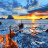 Paint by Numbers Kit Sunshine & Coast Landscape