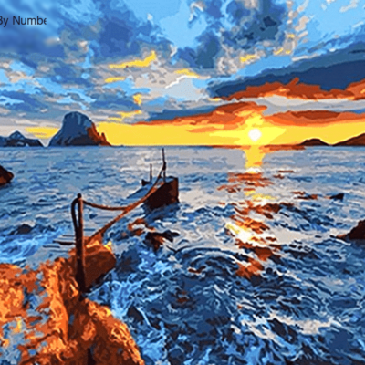 Sunshine & Coast Landscape Paint by Numbers Kit - DIY Art