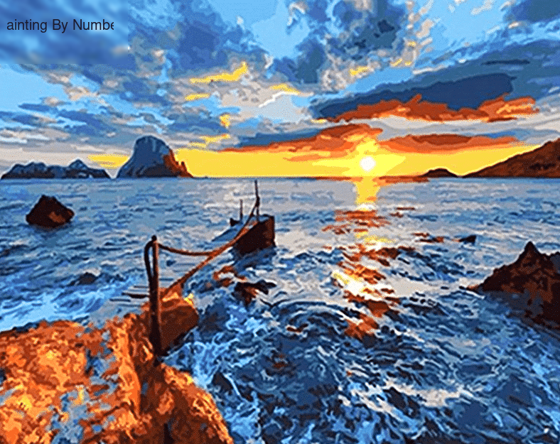 Sunshine & Coast Landscape Paint by Numbers Kit - DIY Art