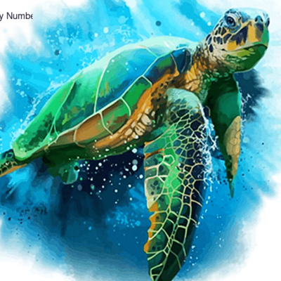 Ocean Turtle Paint by Numbers Kit - DIY Art