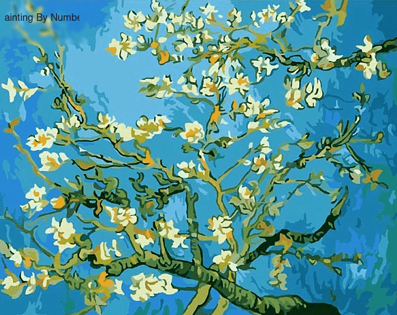 Paint by Numbers Kit Van Gogh Flower Apricot - Painting By Number
