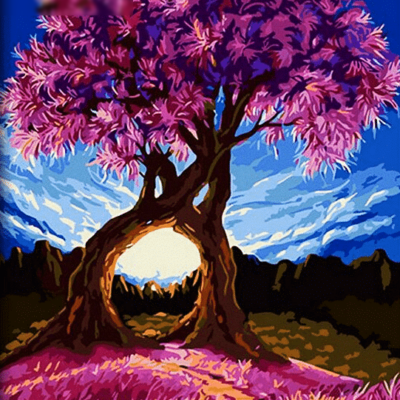 Wishing Tree Paint by Numbers Kit - DIY Art