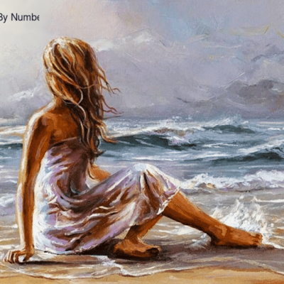 Woman on the Ocean Paint by Numbers Kit - DIY Art