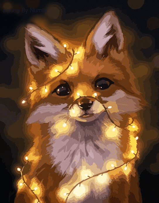 Cute Fox Paint by Numbers Kit - DIY Art
