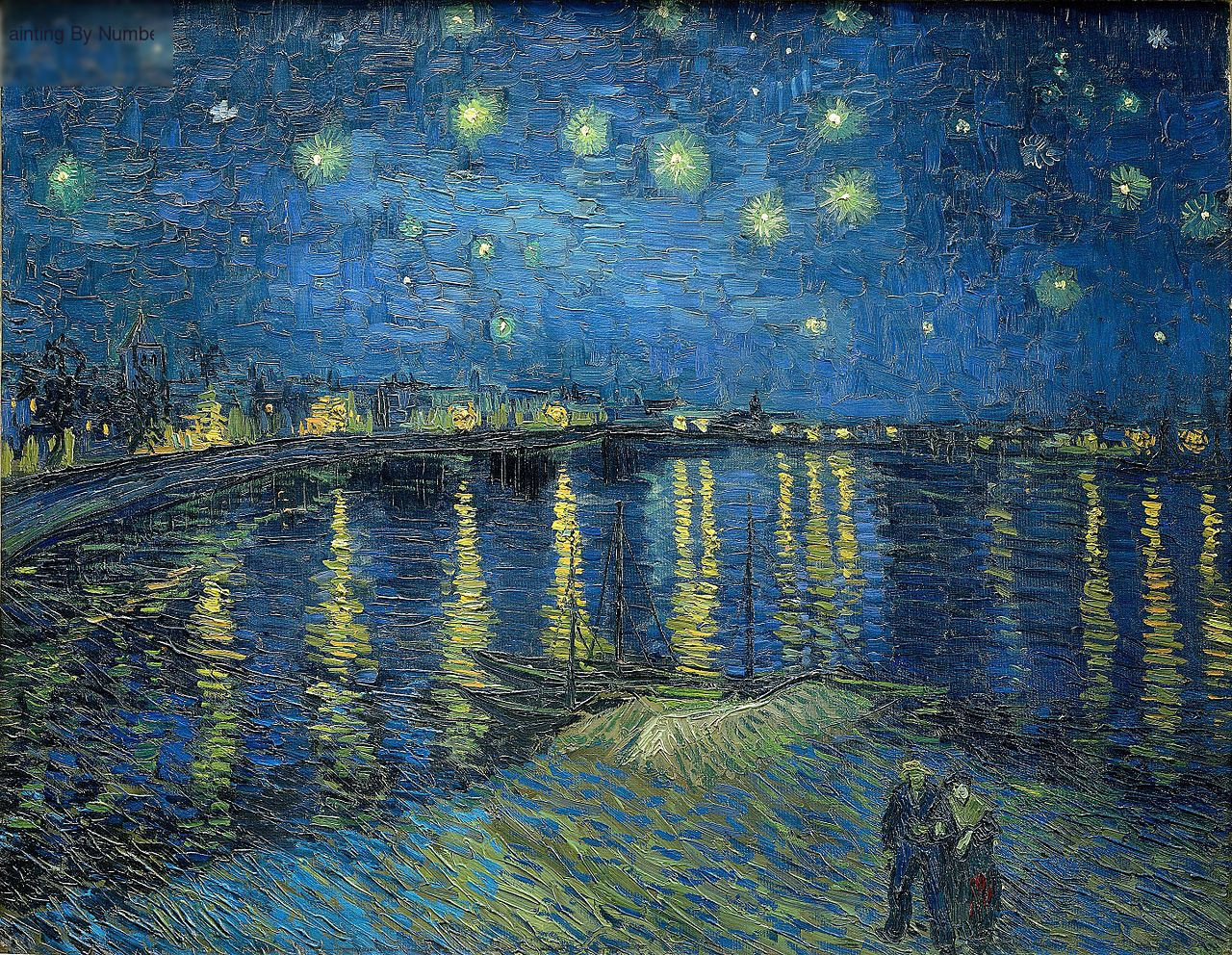 Starry Night Over the Rhone by Van Gogh - Paint by Numbers Kit