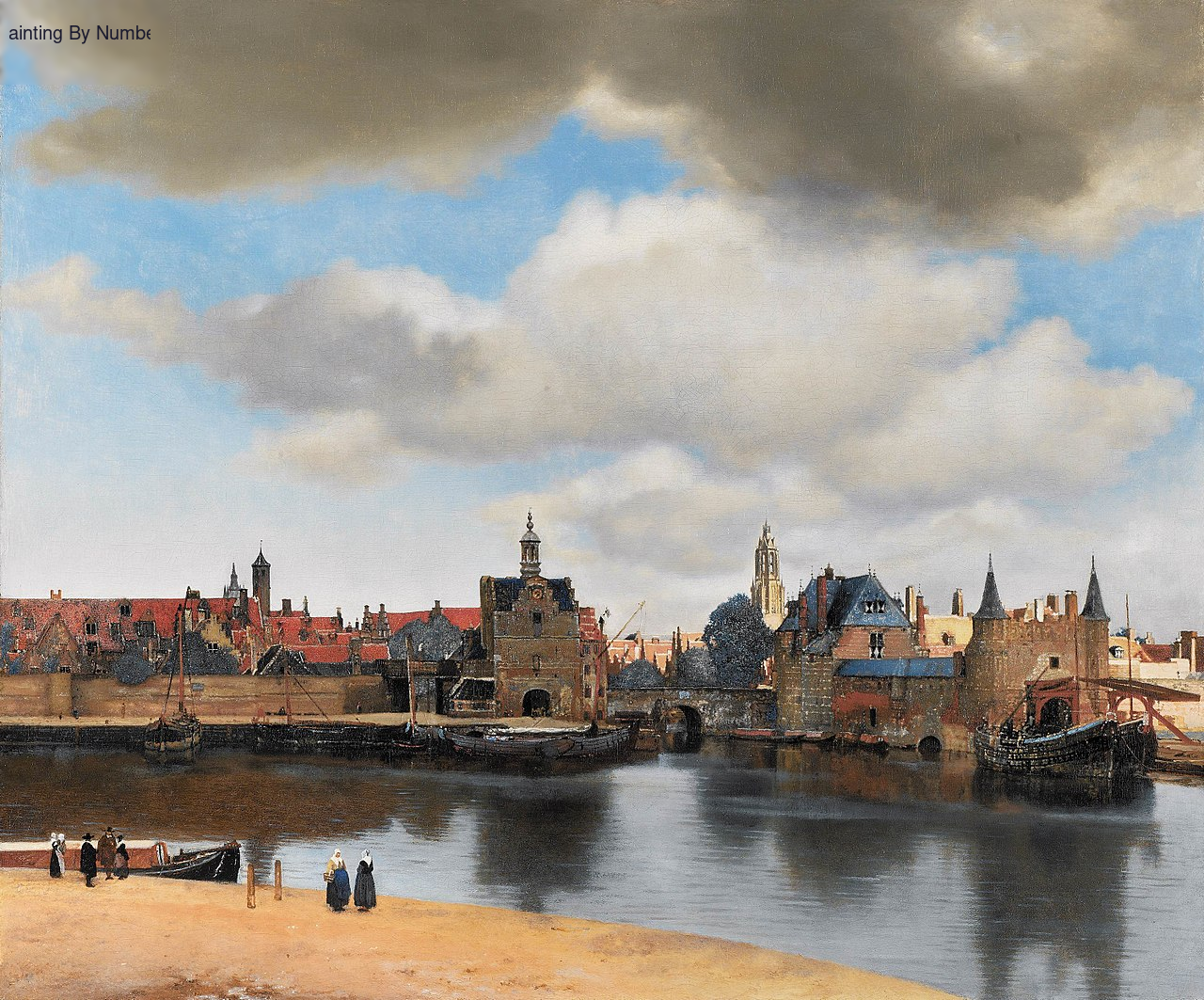 View of Delft by Vermeer - Paint by Numbers Kit
