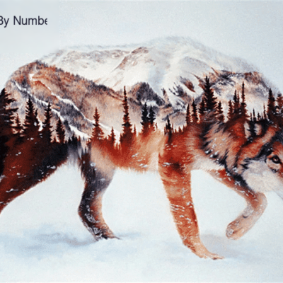 Paint By Numbers Kit Wolf Composition - Painting By Number